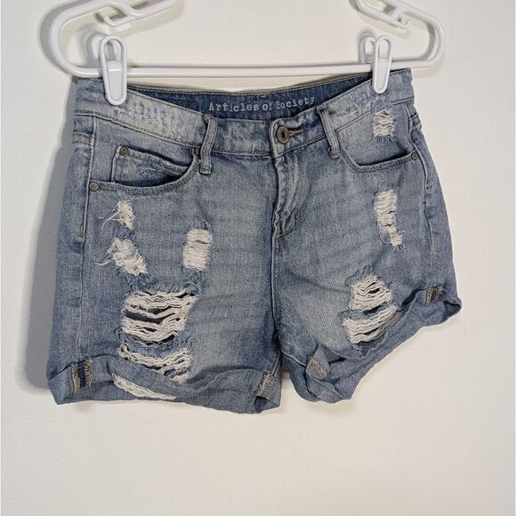 Articles of Society Women's Mid Rise Jean Shorts - Picture 2 of 7